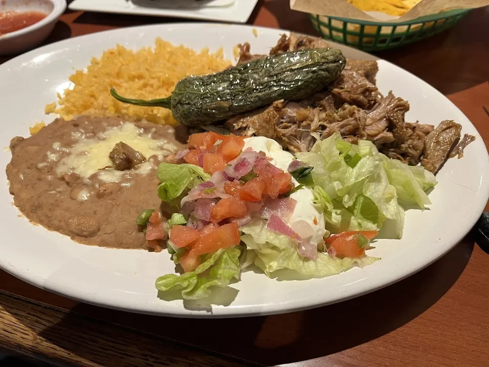 Chori Pollo and Chicken Chimichanga à La Carte